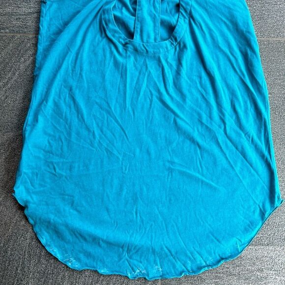 NWOT Chaser Sleeveless Tank Top Cut-Out Back Festival Style in Turquoise Small - Picture 11 of 16